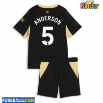 Manchester City Elliot Anderson #5 Auswärts Trikotsatz Kinder 2026-27 Kurzarm (+ Kurze Hosen)